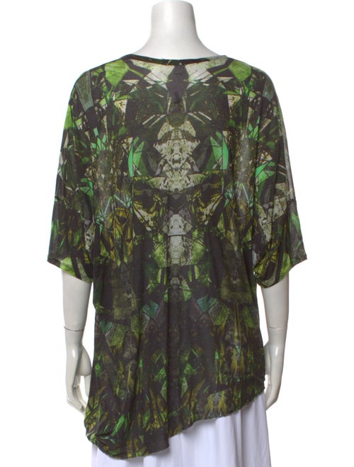 Helmut Lang Printed Scoop Neck Blouse