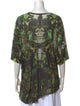 Helmut Lang Printed Scoop Neck Blouse