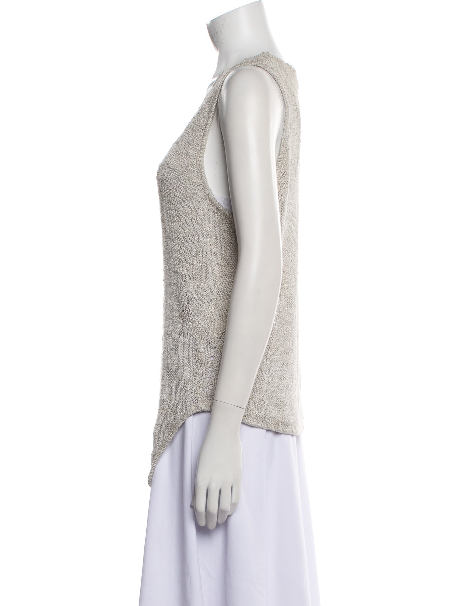 Helmut Lang Silk Scoop Neck Top