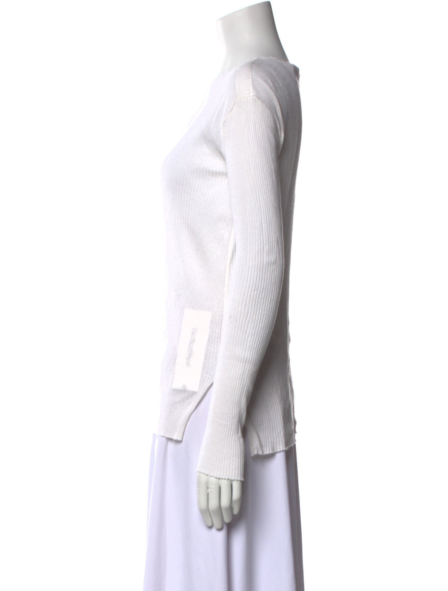 Helmut Lang Scoop Neck Long Sleeve Top