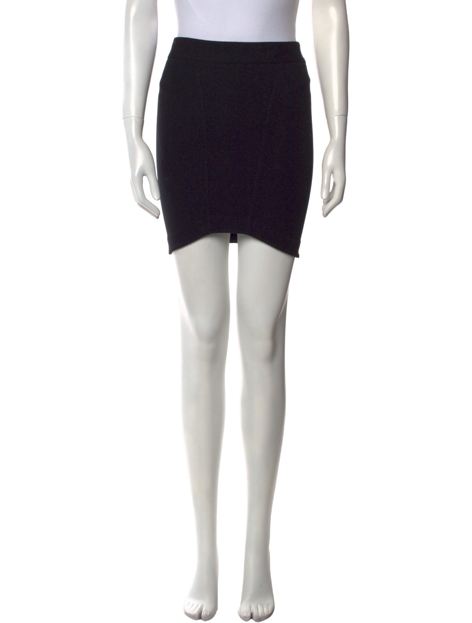 Helmut Lang Leather Trim Embellishment Mini Skirt