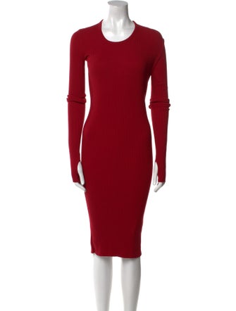 Helmut Lang Crew Neck Knee-Length Dress