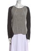 Helmut Lang Colorblock Pattern Scoop Neck Sweater
