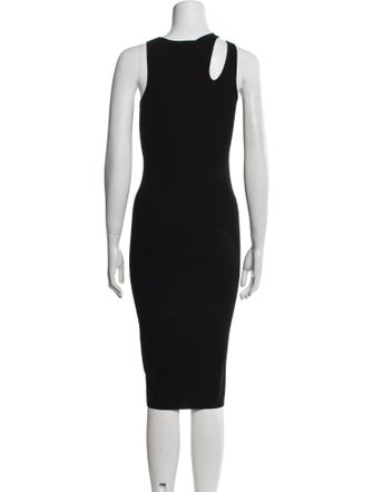Helmut Lang Scoop Neck Midi Length Dress