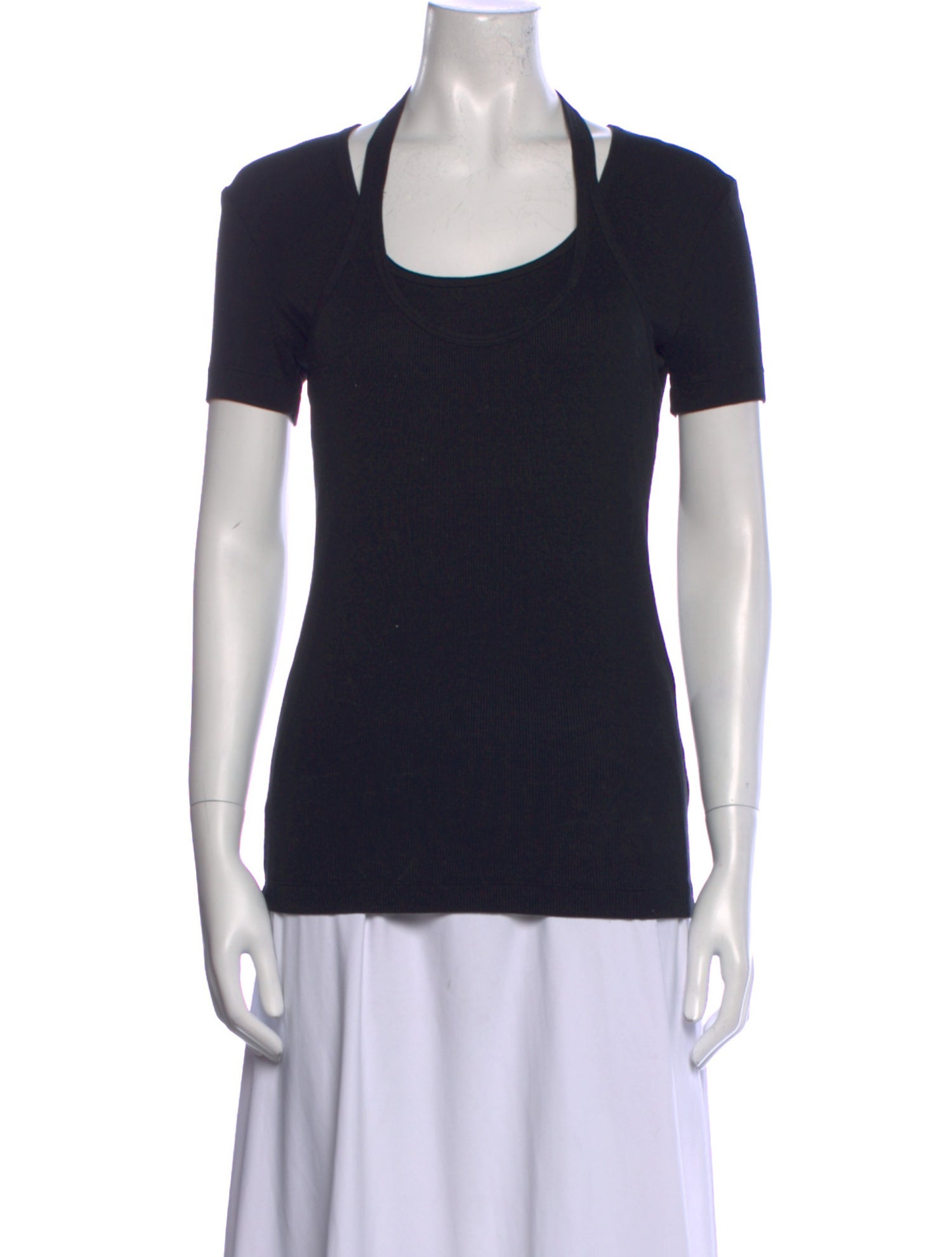 Helmut Lang Scoop Neck Short Sleeve T-Shirt