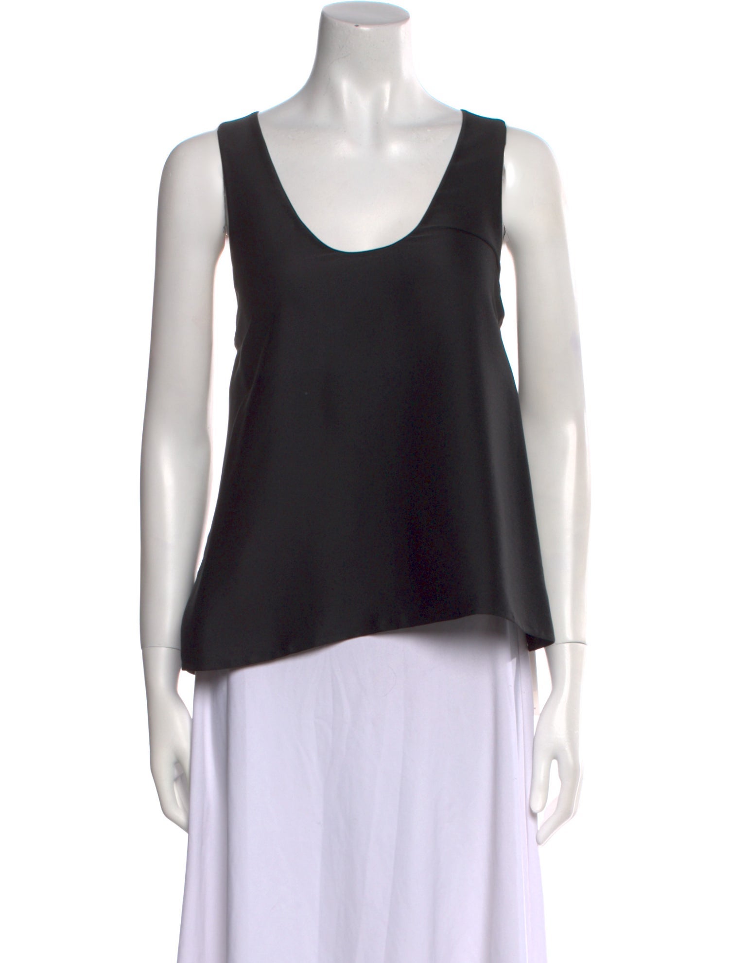 Helmut Lang Silk Scoop Neck Top w/ Tags