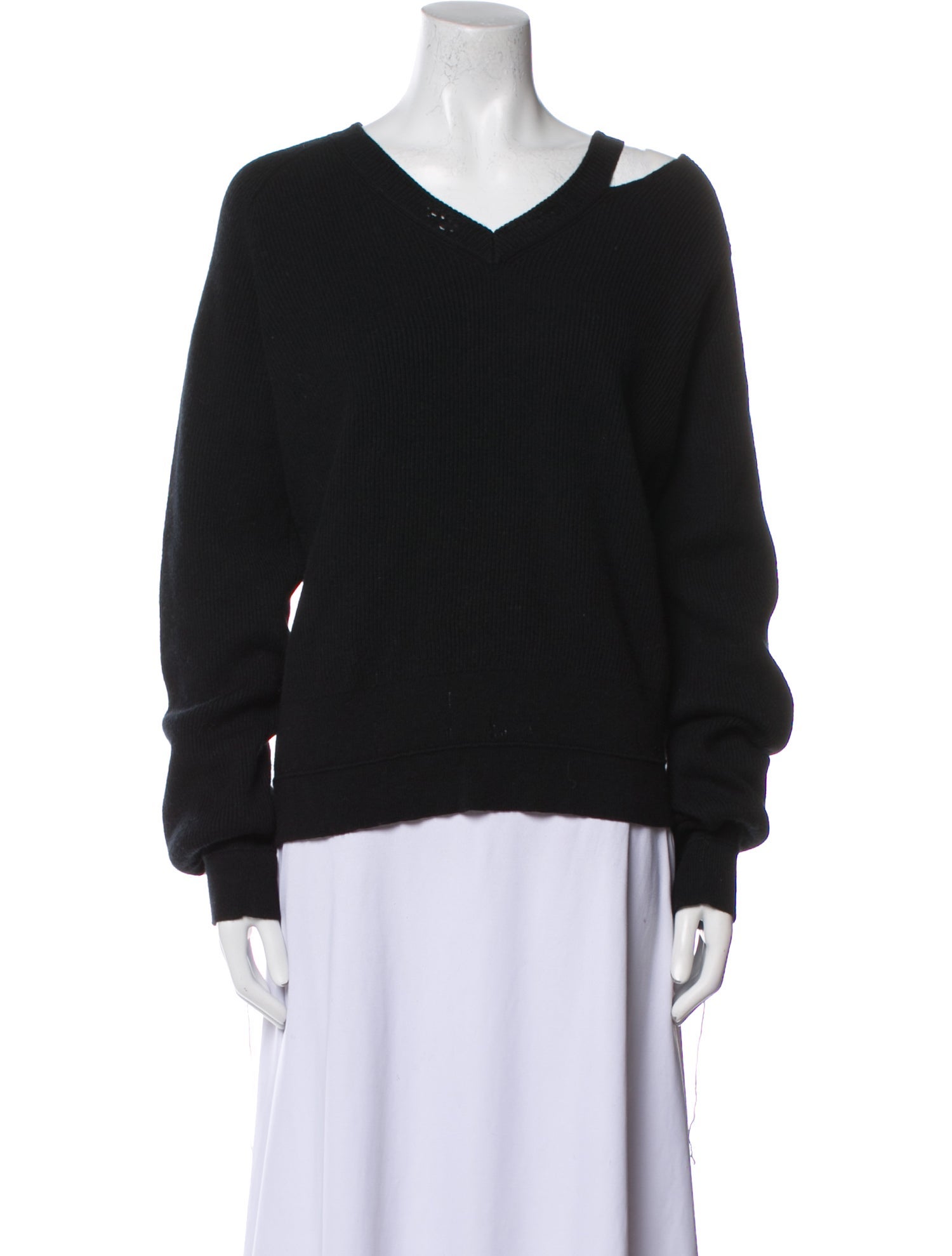 Helmut Lang V-Neck Long Sleeve Sweatshirt