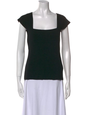 Helmut Lang Square Neckline Short Sleeve Top