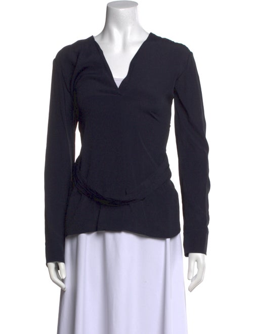 Helmut Lang V-Neck Long Sleeve Top