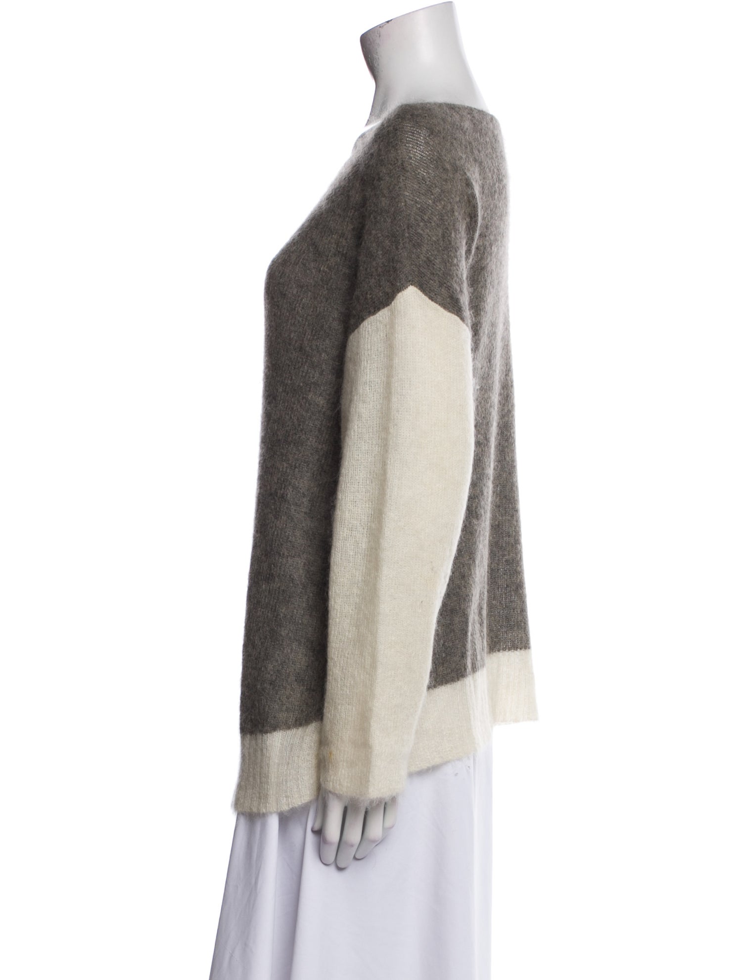 Helmut Lang Alpaca Colorblock Pattern Sweater