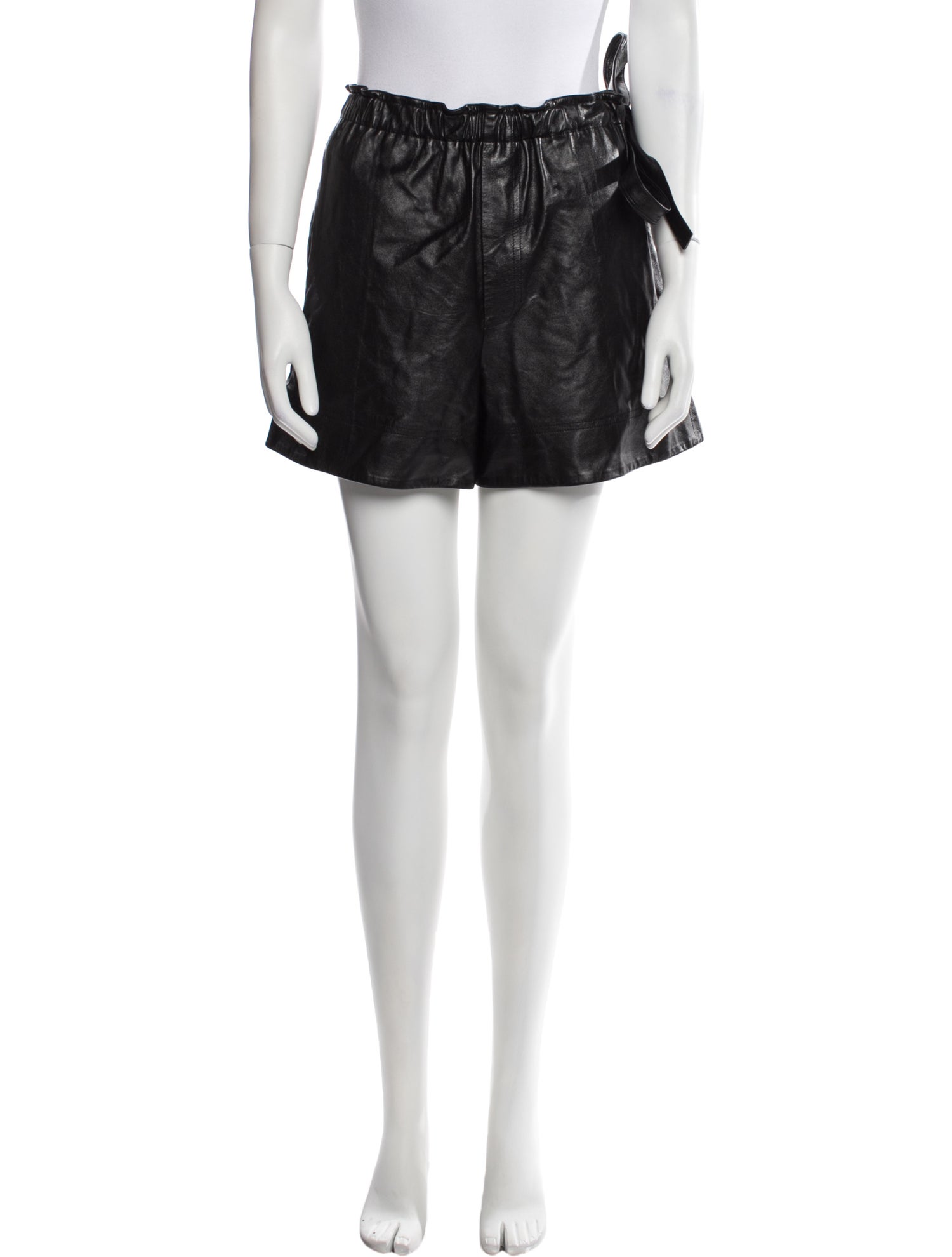 Helmut Lang Leather Mini Shorts