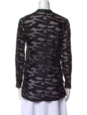 Helmut Lang Printed V-Neck Top