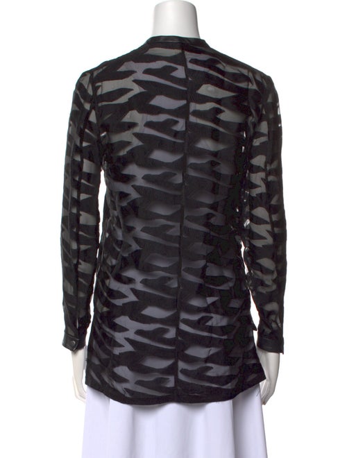 Helmut Lang Printed V-Neck Top