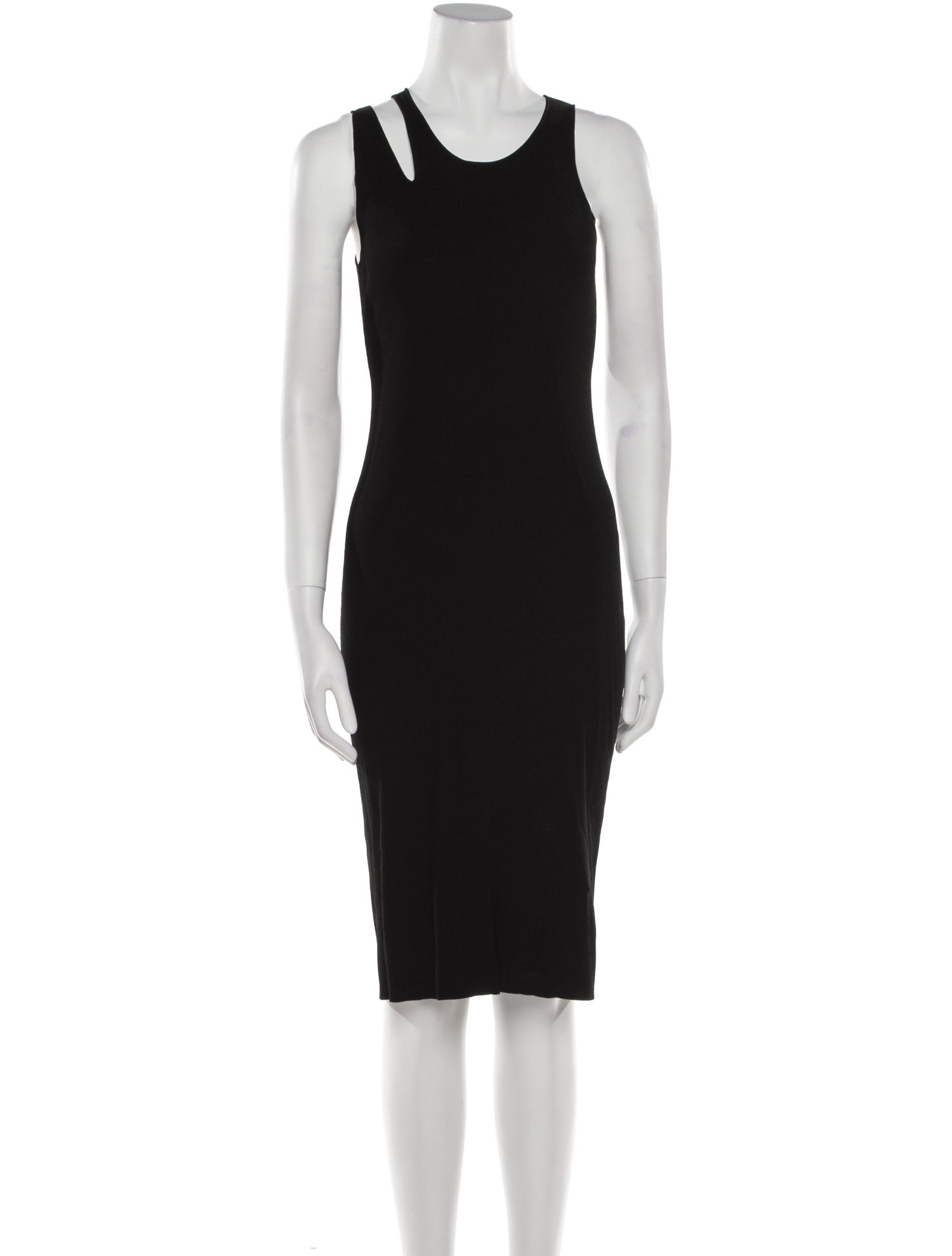 Helmut Lang Scoop Neck Knee-Length Dress