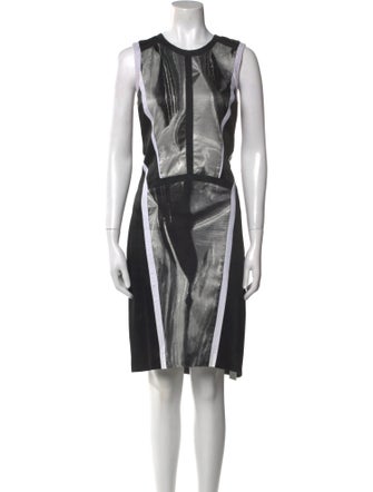 Helmut Lang Printed Knee-Length Dress