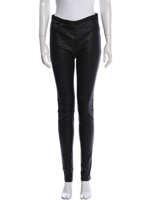 Helmut Lang Lamb Leather Skinny Leg Pants