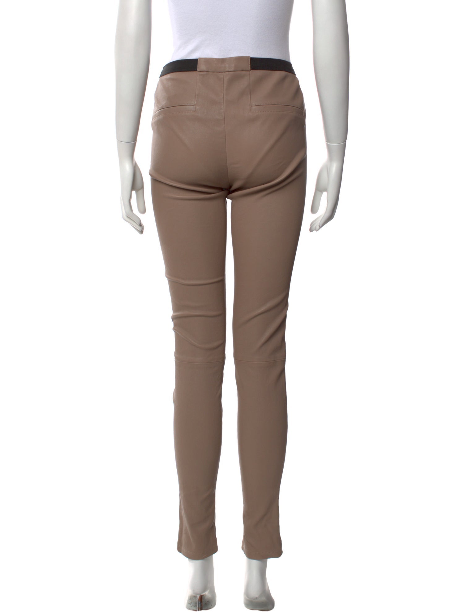 Helmut Lang Leather Skinny Leg Pants
