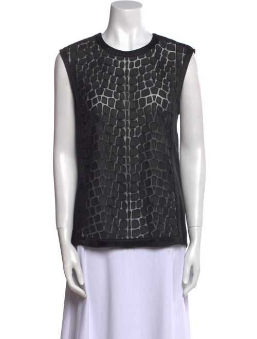 Helmut Lang Printed Crew Neck Top