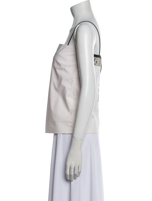 Helmut Lang Square Neckline Sleeveless Crop Top