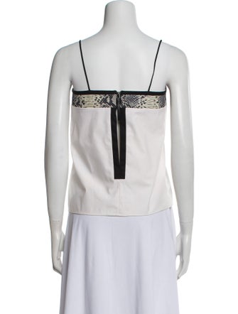 Helmut Lang Square Neckline Sleeveless Crop Top