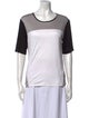 Helmut Lang Colorblock Pattern Scoop Neck T-Shirt