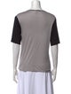 Helmut Lang Colorblock Pattern Scoop Neck T-Shirt