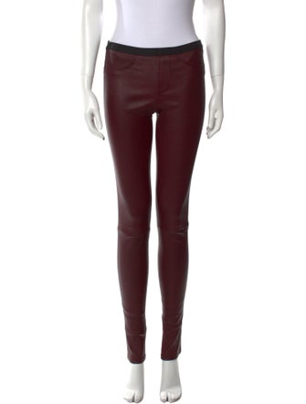 Helmut Lang Leather Skinny Leg Pants