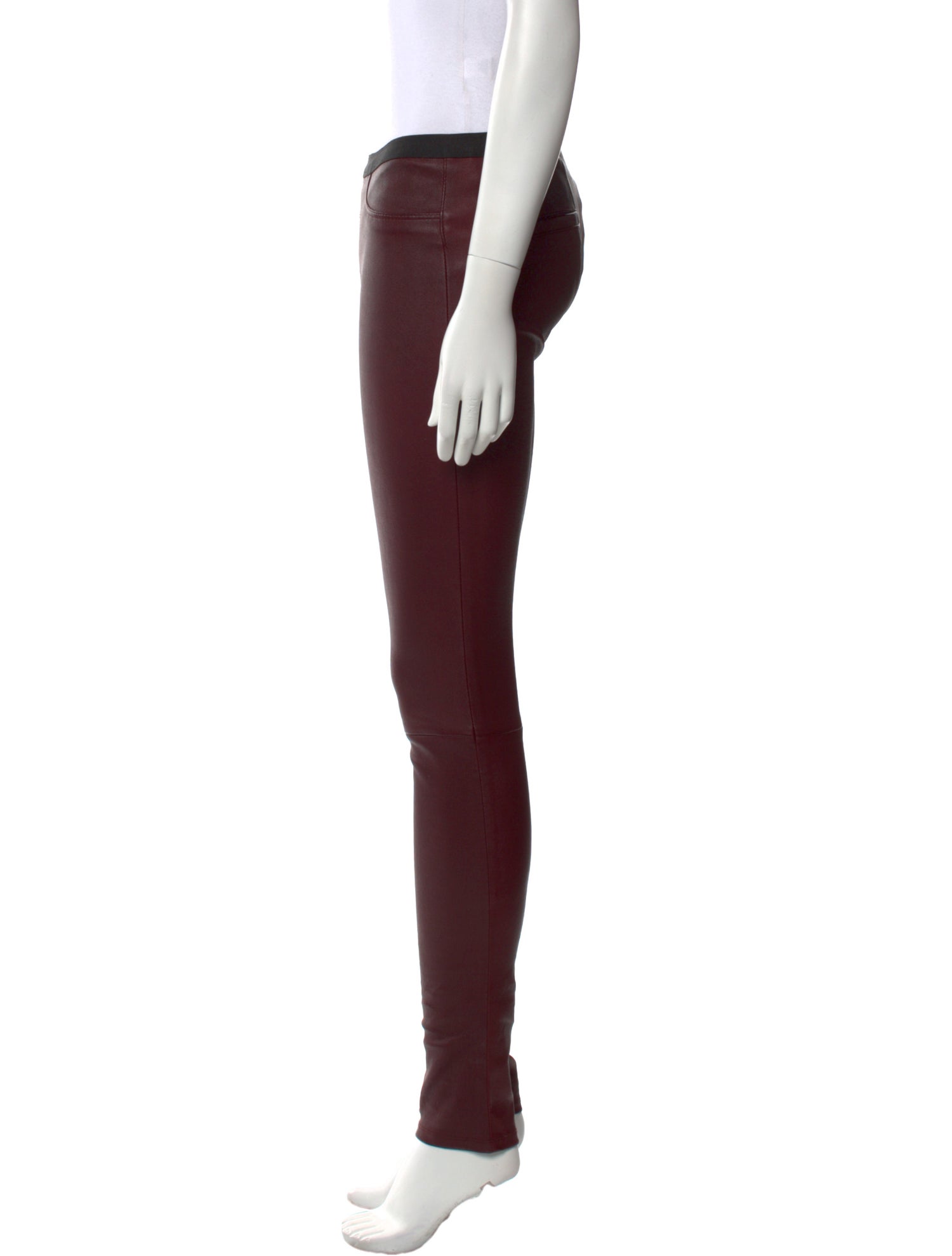 Helmut Lang Leather Skinny Leg Pants