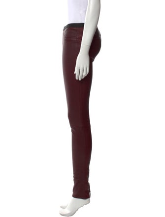 Helmut Lang Leather Skinny Leg Pants