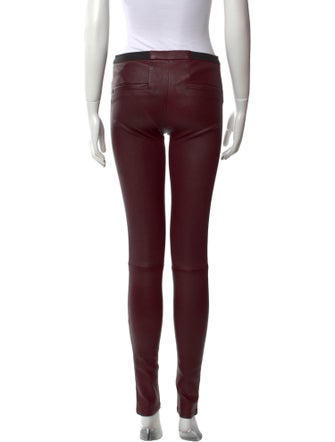 Helmut Lang Leather Skinny Leg Pants
