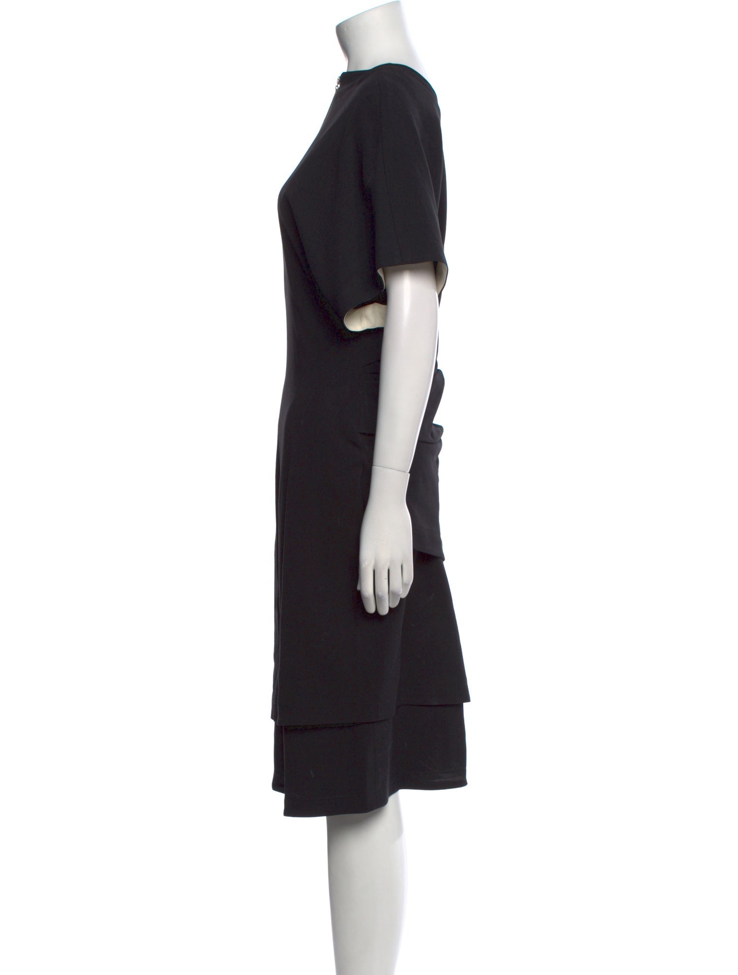 Helmut Lang Bateau Neckline Midi Length Dress