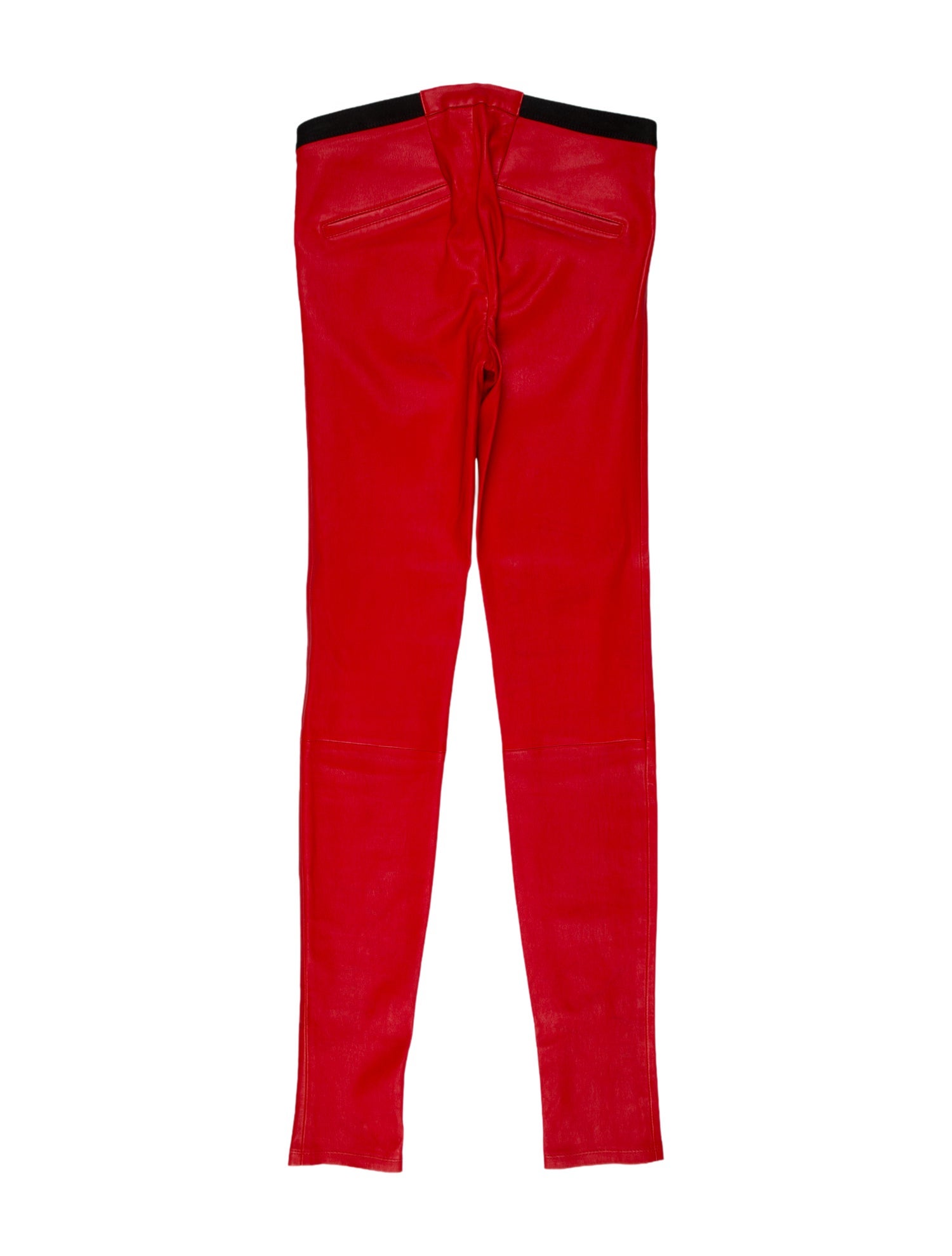Helmut Lang Lamb Leather Skinny Leg Pants