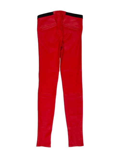 Helmut Lang Lamb Leather Skinny Leg Pants