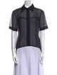 Helmut Lang Short Sleeve Button-Up Top