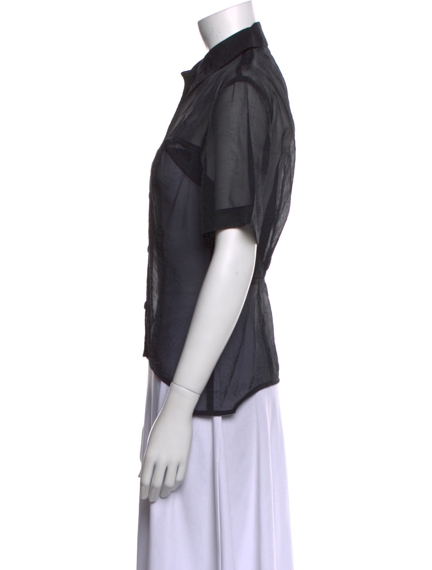 Helmut Lang Short Sleeve Button-Up Top