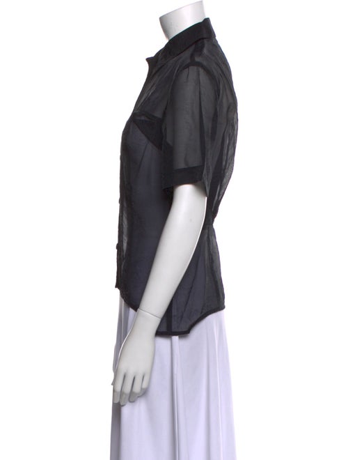 Helmut Lang Short Sleeve Button-Up Top