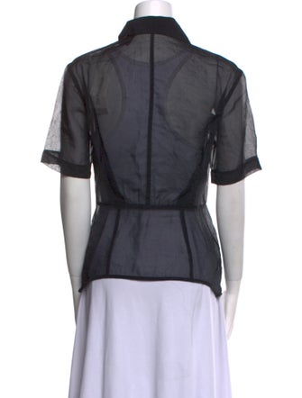 Helmut Lang Short Sleeve Button-Up Top