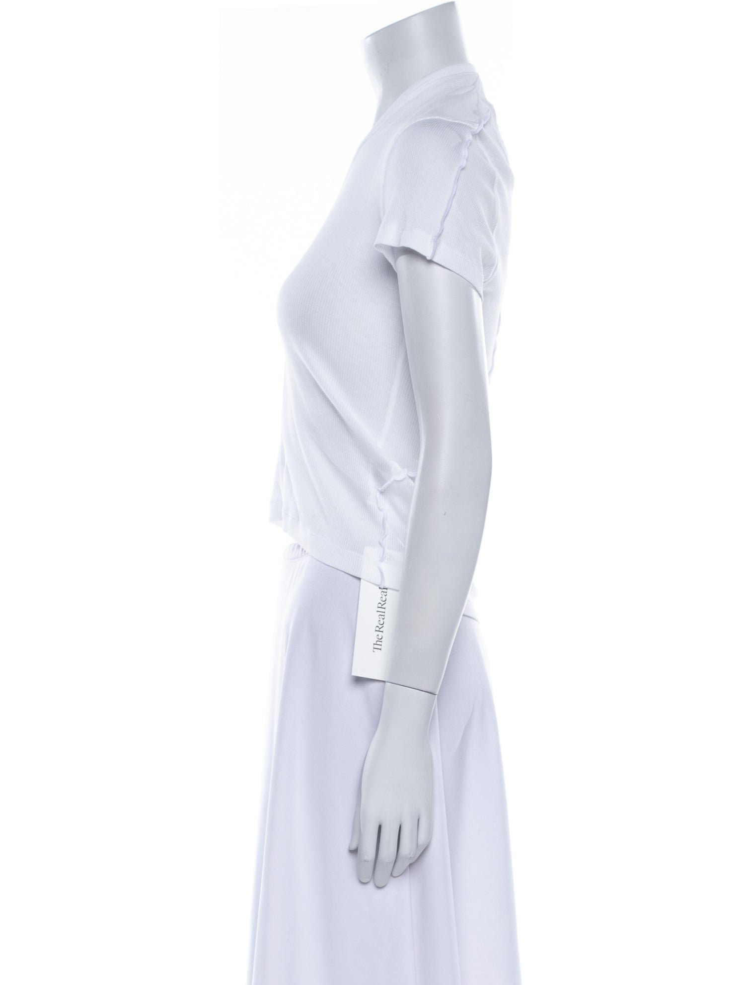 Helmut Lang V-Neck Short Sleeve Blouse