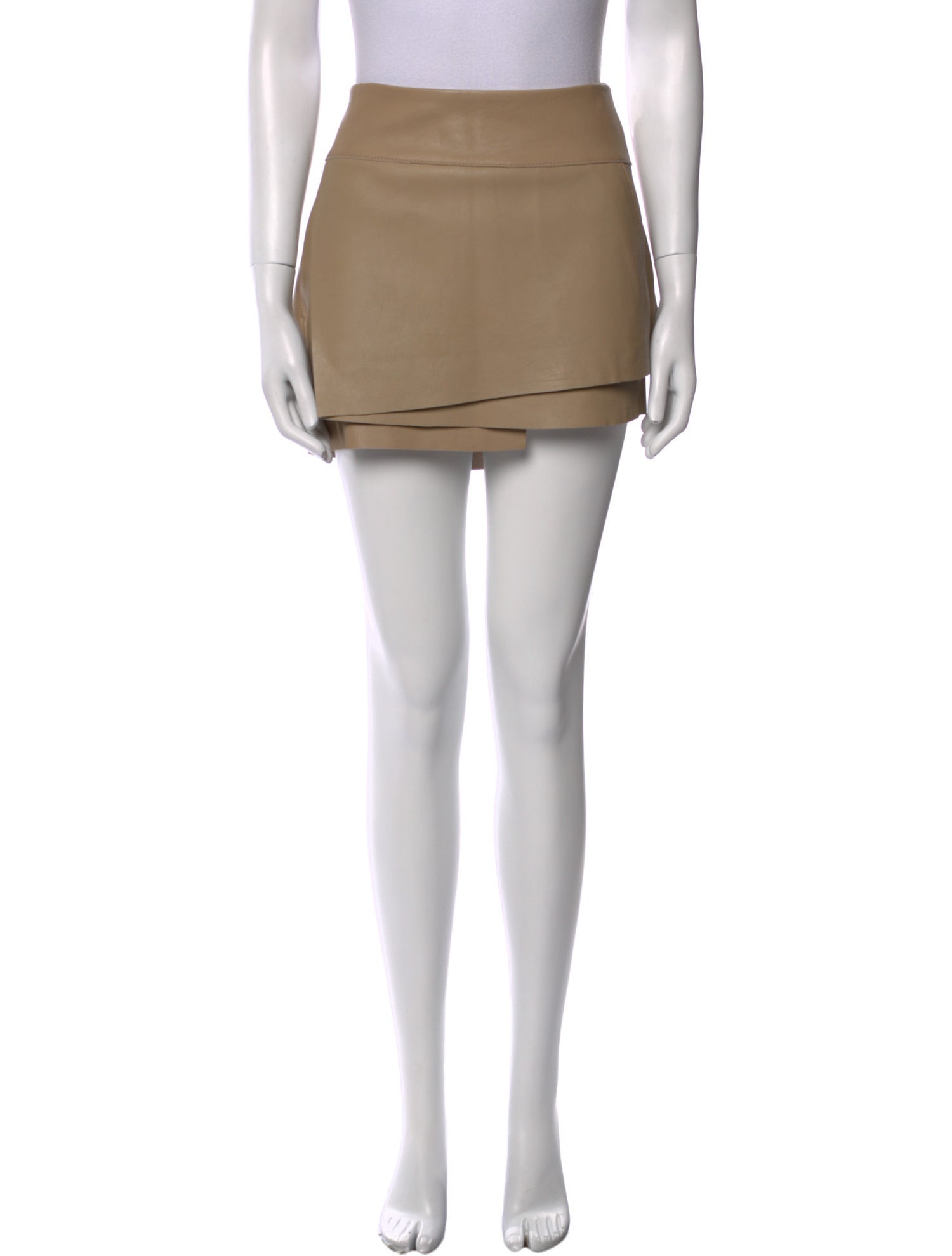 Helmut Lang Lamb Leather Mini Skirt