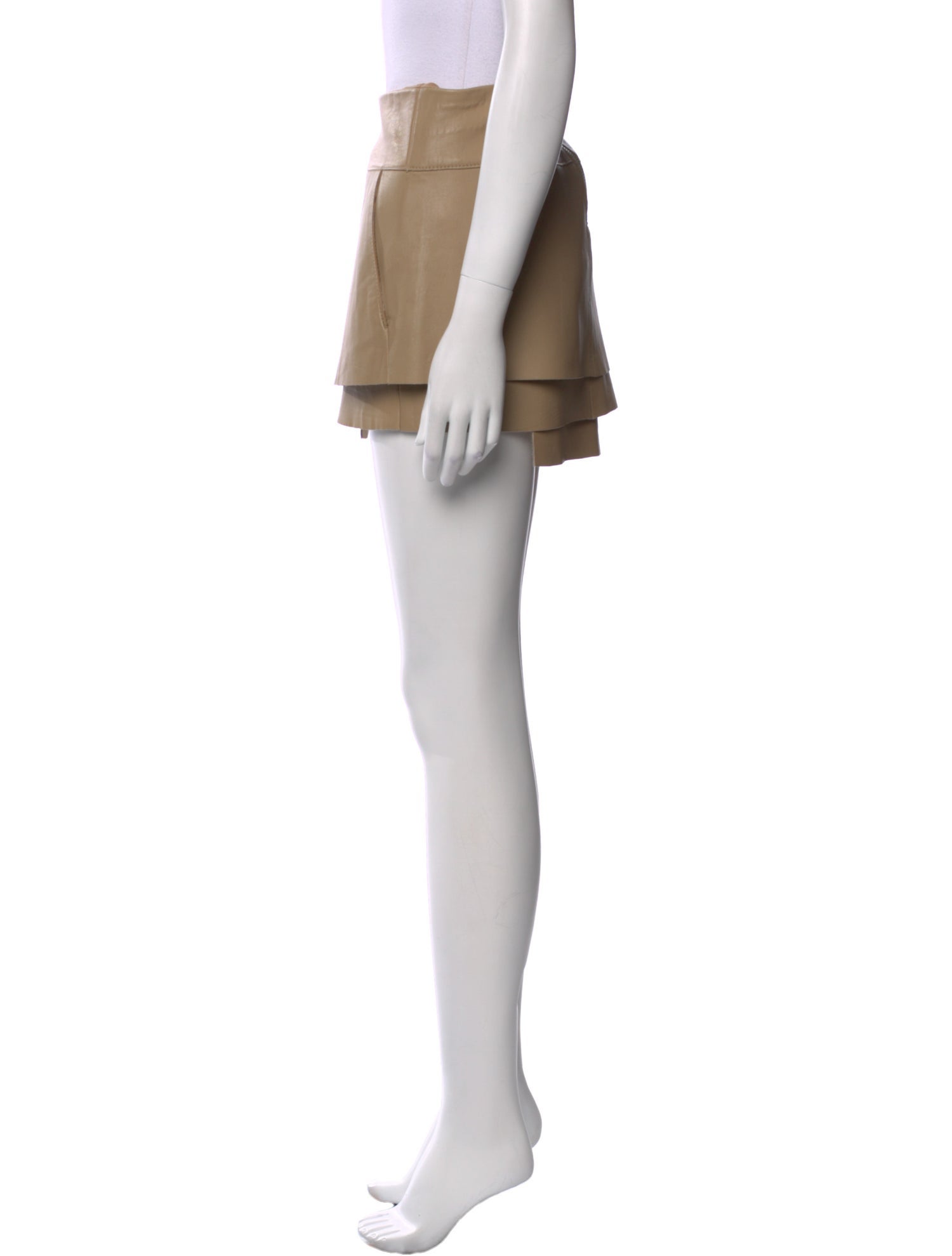 Helmut Lang Lamb Leather Mini Skirt