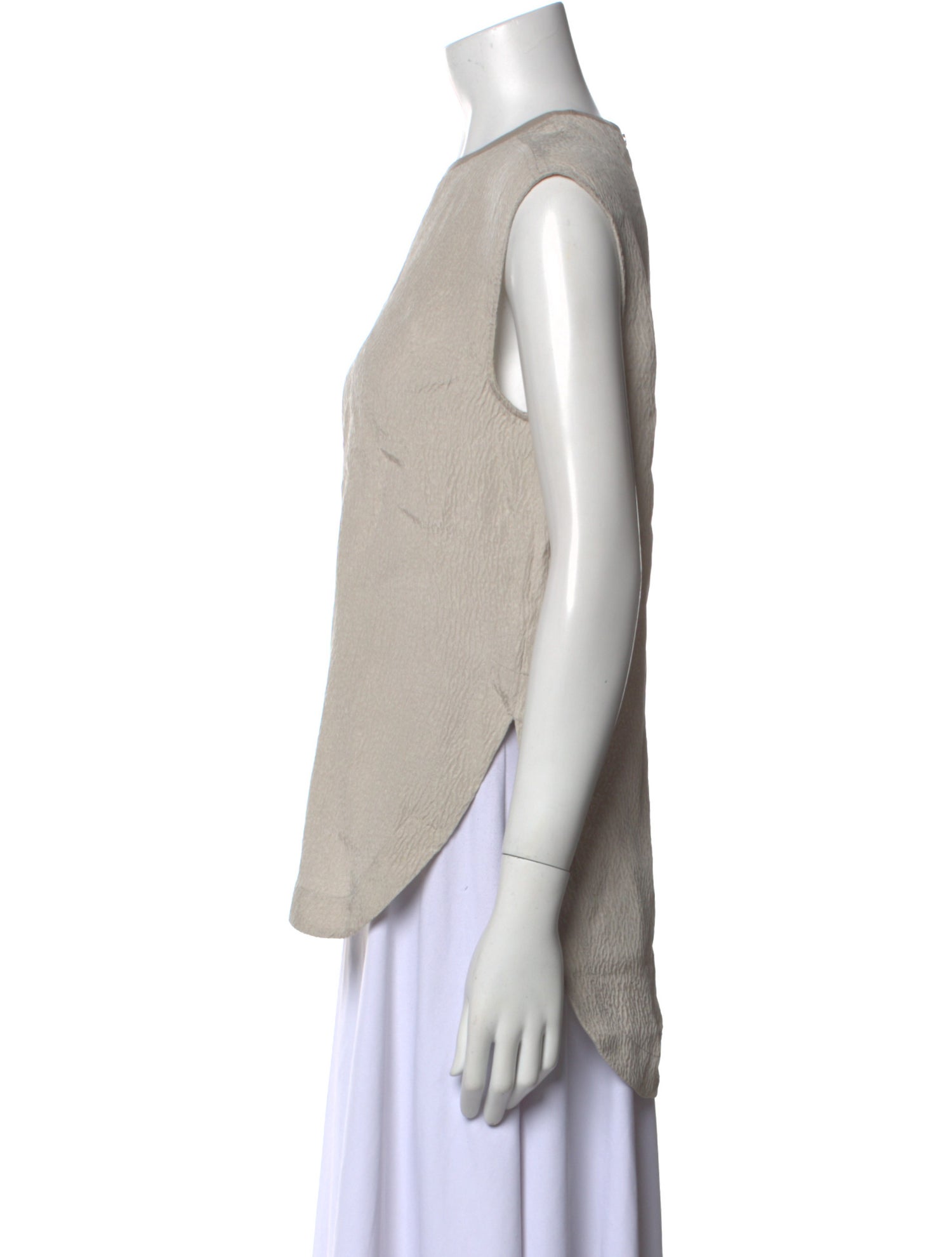 Helmut Lang Silk Crew Neck Top