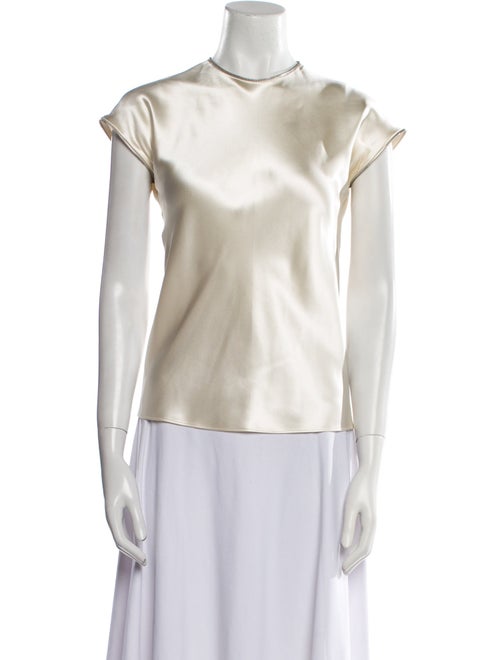 Helmut Lang Silk Crew Neck Blouse