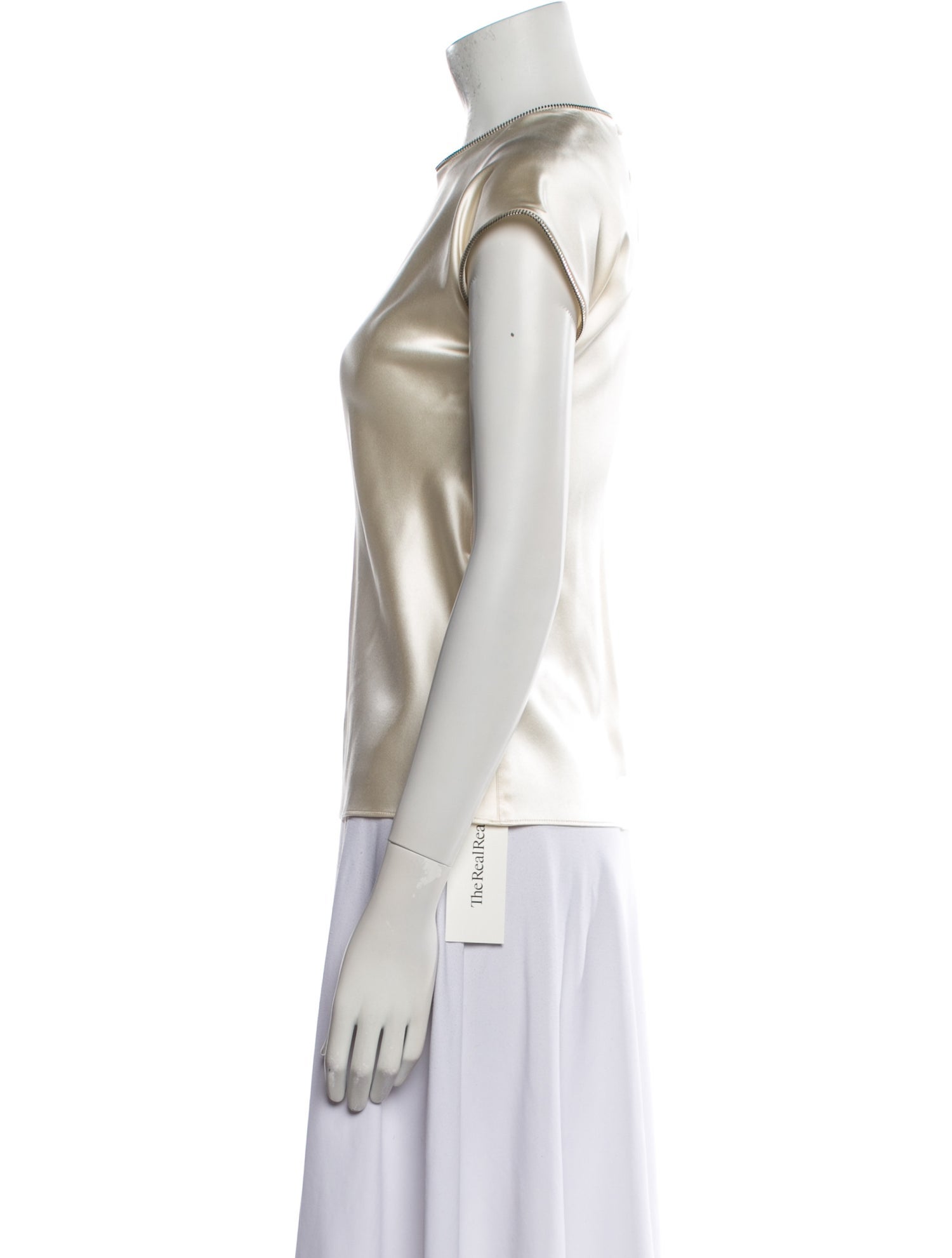 Helmut Lang Silk Crew Neck Blouse