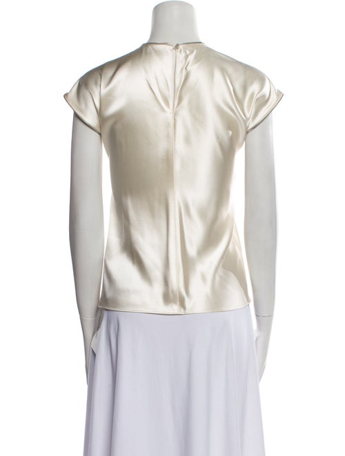 Helmut Lang Silk Crew Neck Blouse