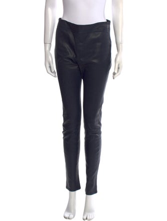 Helmut Lang Leather Skinny Leg Pants