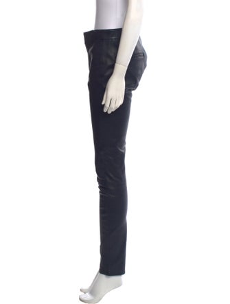 Helmut Lang Leather Skinny Leg Pants