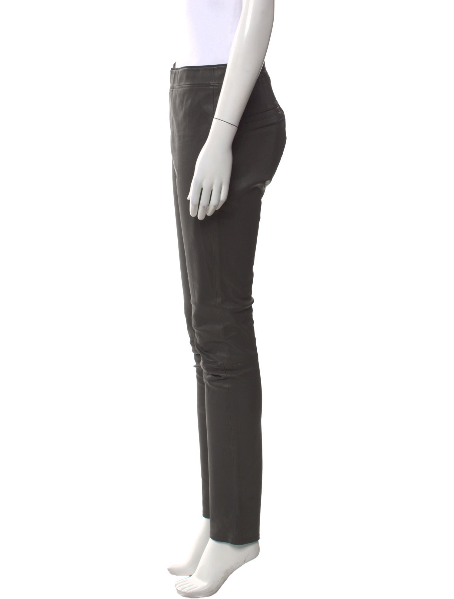 Helmut Lang Lamb Leather Skinny Leg Pants