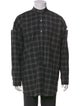 Helmut Lang Wool Plaid Print Shirt