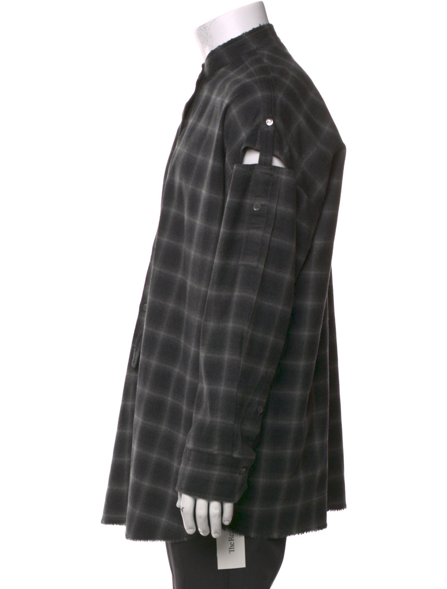 Helmut Lang Wool Plaid Print Shirt