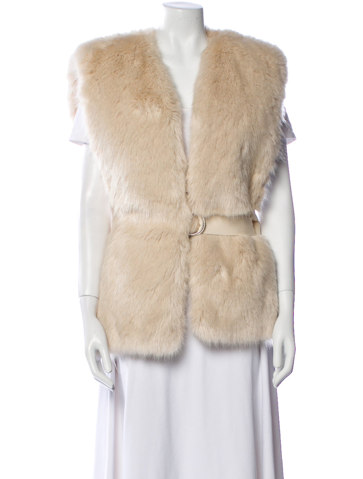 Helmut Lang Faux Fur Printed Shawl w/ Tags